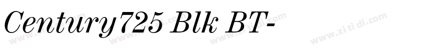 Century725 Blk BT字体转换